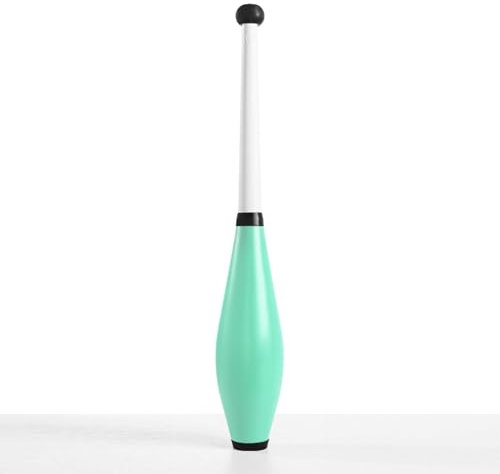 Play Juggling - Clava da Giocoleria per GIOCOLIERE - Modello PX3 Sirius con Manico Liscio con Anima PX3 in PLASTICA - Lunghezza 52cm - Peso 220g - 24 Combinazioni (Verdepastello+Nero)