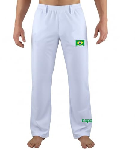 Bay Capoeira Hose weiß Uni (130 (XXXS))