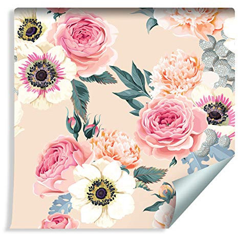 Muralo Tapete Schöne Bunte Blumen Vlies Flora Blume Muster - 139839526