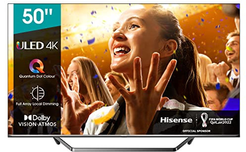 Hisense 50U71QF Smart TV ULED Ultra HD 4K 50, Quantum Dot, Dolby Vision HDR, HDR10+, Dolby Atmos, Full Array Local Dimming, con Alexa integrata, Tuner DVB-T2/S2 HEVC Main10 [Esclusiva Amazon - 2020]