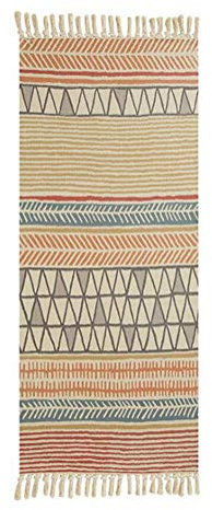 Icole Cotton Area Rug Vintage, handgewebte Quasten Wurf Teppiche Teppich T¨¹rmatte, Indoor White Area Teppiche f¨¹r Wohnzimmer, Badezimmer, Schlafzimmer