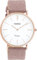 Oozoo Vintage Armbanduhr mit Glitzer Lederband 40 MM Rosegoldfarben/Weiß/Pinkgrau C20150