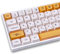 PBT Keycaps 137 Keys XDA Profile DYE-SUB Personalized White Yellow Honey Milk Japanese Keycap Suitable for Mechanical Gaming Keyboard (Japanese)