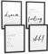 Papierschmiede® Premium Spruchbilder Set 4er mit Rahmen, DIN A4 fertig gerahmt (Material und Farbe wählbar) Motiv: Couple Shh, Bilder Set mit Sprüchen, Poster Typografie Wohnzimmer, Paare Liebe