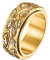 PAURO Herren Jahrgang Auge von Gott Drehbar Ring Edelstahl Gold Größe 62 (19.7)