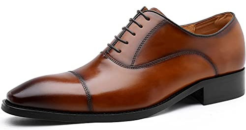 DESAI Hombre Zapatos de Ciudad con Cordones Oxford, Nuevo Marrón, 40 EU