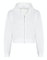 noTrash2003 Felpa con cappuccio da donna con cerniera a taglio intero, stile bolero XXS-XL, in 5 colori, bianco, S