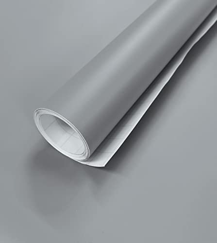 Vinilo Adhesivo Gris Mate 30x120 cm para Muebles Cocina Paredes Ventanas Manualidades Papel Adhesivo Decorativo (30x120 cm, Gris)