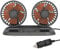 TOTMOX Auto Kühler Lüfter Dual Head 24V mit Zigarettenanzünder Anschluss für LKW Van SUV RV Boot 360° Horizontal 180° Vertikale Drehung Einstellbar