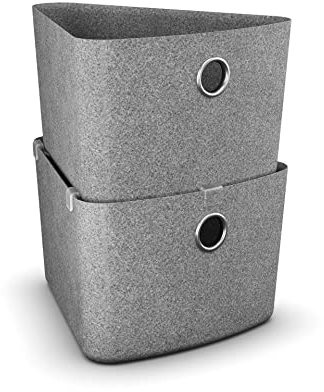 Moll Basket RD 130 Filzbox-Set (2 Stück) | praktische Aufbewahrung für Schreibtisch-Utensilien | Zubehör für Kinderschreibtisch | in verschiedenen Farben | Made in Germany