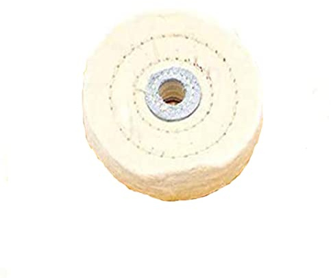 Weiße Polierscheiben, 125 mm, großes Loch, 16 mm, spiralförmig, doppelt genäht, poliert, Schleifmaschine, Polierpads für Metall, Aluminium, Edelstahl, Schmuck, Holz, Kunststoff, Glas