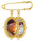 Breloque Pesonalisée avec Photo Bouquet de Mariage 2 Charmes Ovale Dore Broche Pin Personnalisable Médaillon pour Mariée Dentelle Commémorative Bijoux pour Homme Costume Charms a Epingle Acier