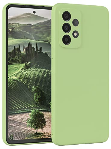 EAZY CASE - Silikonhülle für Galaxy A53 5G Hülle Silikon Case Grün weich stoßfeste Handyhülle Schutzhülle mit Kameraschutz Dünn Premium Schutz Cover TPU Phone Bumper in Pastell Hellgrün Matt