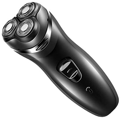 Rechargeable Rasierer Herren Elektrisch, elektrischer Rasierapparat mit Präzisionstrimmer Bartschneider, Wasserdichter Bartschneider, Rotierenden 3D Köpfen