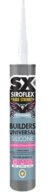 SX Clear Premium Building Silicone - Low Modulus - Neutral Curing - Almost Odourless - Excellent Adhesion - Excellent Resistance to UV, Water and Weather - 310ml