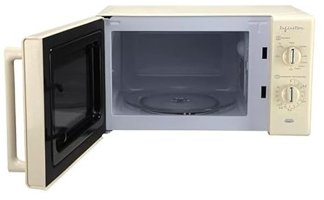 Infiniton Microondas MW-RC21, 700 W, 20 L, Función Grill, Función descongelar, Temporizador 35 min, Acabado Vintage (beige)