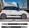 RWRAPS 2 pezzi adesivi a strisce laterali per auto pellicola in vinile racing sport grafica decalcomanie per lo styling, adatti per accessori FIAT 500 Abarth