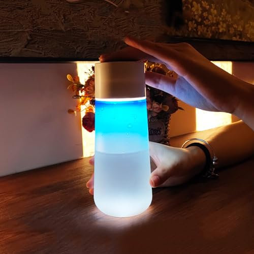 Dnoyevvs Tazas tazas de café especiales regalo Amica taza térmica de viaje taza de agua iluminada con luz creativa, función de oscurecimiento al tacto.