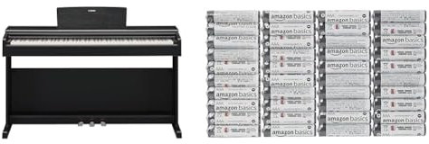 Yamaha ARIUS YDP-145 Digital Piano - Classic and Elegant Home Piano for Beginners and Hobbyists, in Black & Amazon Basics AAA Alkaline Batteries, Industrial Triple A, 5-Year Shelf Life, 40-Pack