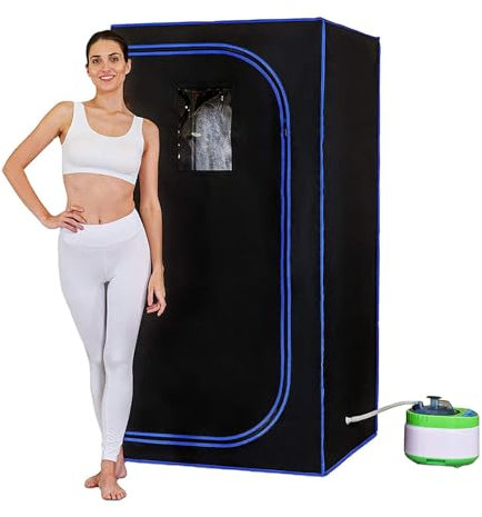 Tente de sauna de couverture de sauna, Tente pliable for 1 personne, Sauna à l'ozone for tout le corps, Spa, salle de sauna à vapeur Portable Chaleur uniforme (Color : WS, Size : 1 UK)