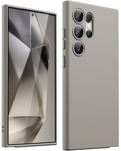 JETech Dünn Hülle für Samsung Galaxy S24 Ultra 5G, Vollständiger Kameraschutz, Weiche TPU Slim Schutzhülle mit Matt Finish, Stoßfest (Titanium Gray)