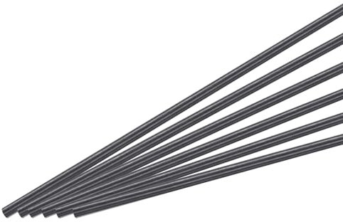 QUARKZMAN Barre en Fibre de Carbone, Tige de Carbone de 6 mm x 300 mm pour avion RC, Bricolage, Cerf-Volant, Tube d'Aile de Quadricoptère, Réparation de Bras, Lot de 6