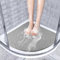 ZOKBOM Tapis de Douche d'angle Antidérapant 80x80cm | Grand Tapis de Baignoire en luffa pour Douche d'angle,Triangulaire Tapis de Bain Incurvé pour Personnes âgées (Gris)