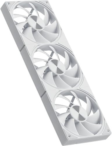 upHere Gaming U3T3 - Ventilador de PC todo en uno, bajo ruido PWM de 4 pines de 3 x 120 mm, refrigeración de alto rendimiento de 1650 RPM, ventilador silencioso de 25 dB (A) para refrigeración de CPU