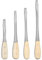 sourcing map 4pcs Slotted Screwdriver SL6 SL8 SL10 SL12 Carbon Steel Flat-Blade Screwdrivers with Wooden Handle for Fastening, Chiseling and Loosening