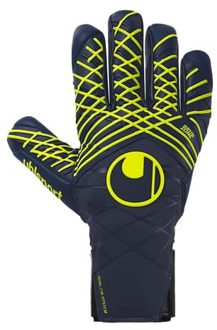 uhlsport Fußball Torwarthandschuhe Prediction Absolutgrip HN, 10, Marine/weiß/Fluo gelb