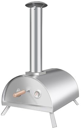 ZXTRYBHD Forno a Legna, Forno Pizza All'aperto, Forno per Pizza da Banco in Acciaio Inox, Forno a Legna da Esterno per Cucinare All'aperto in Giardino o in Cortile