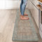 Sungea Tapis de cuisine anti-fatigue, antidérapant et rembourré, imperméable, en mousse à mémoire de forme, épais, confortable, ergonomique, pour bureau, lavabo, marron clair