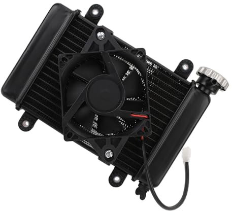 Enfriador del Radiador del Motor, Enfriador del Radiador Refrigerado por Agua con Ventilador de 2 Pines 270 Mm, Potente y Eficiente para 150 250 Pit Quad Dirt Bike ATV