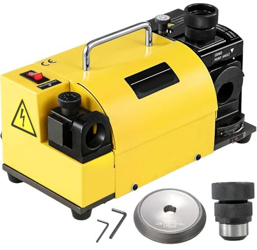 RayGenius BohrerschäRfmaschine, Professionelle BohrerschäRfmaschine, 11-18 Kollektoren Und Winkelverstellbar 3-13mm (15mm) 95° Bis 135° SchäRfwinkeleinstellung.,13A