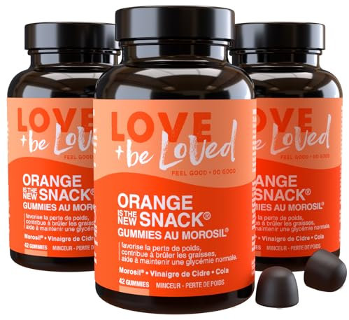 Gummies Morosil® et Vinaigre de Cidre | Minceur, Brûleur de Graisses, Perte de Poids | Efficacité Prouvée | 42 Gommes Végan | Love and be Loved (Lot de 3)