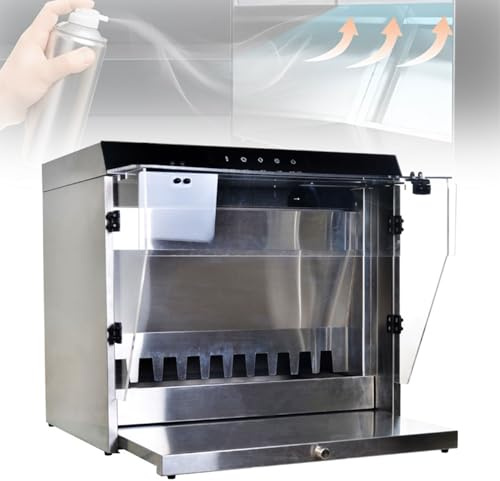 Professional Water Curtain Paint Booth, 2200L/H Water Curtain Flow Spray Paint Mask with 6000k LED Lighting, Airflow Suction Max 1480M³/H, for DIY Art, Crafts, Model