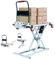 Lakenbroade Hydraulischer Hubtischwagen, hydraulischer mobiler Hubtisch-Scherenhubwagen, elektrischer Scherenhubtisch mit 4 Rädern für die Materialhandhabung, Kleiner Flacher Wagen für einfachen