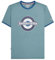 Lambretta Mens Logo Ringer Short Sleeve T-Shirt (UK, Alpha, L, Regular, Regular, Smoke Blue)