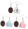 DEARMAMY Women's Coffee Bean Earrings Set Fashionable Coffee Cup Shape Earrings for Party Casual