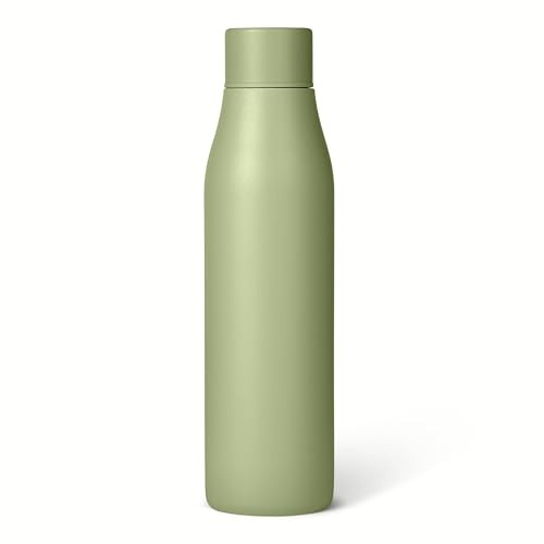 Amazon Basics Botella de Agua Aislante de Acero Inoxidable, 568ml, Libre de BPA, Oliva