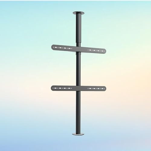 TV Floor Stand - 360 Degree Rotating Stand Partition Wall Rotating Rack, Adjustable Tilt Swivel TV Ceiling Mount, Fits 32-75inch LED Screen(85-110cm)
