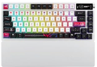 ASUS ROG Azoth X - Clavier Gaming Custom, tri-Mode, switches mécaniques ROG NX V2, Touches sublimées et Semi-translucides, Capot supérieur en métal, Mousse d'amortissement, écran OLED, AZERTY