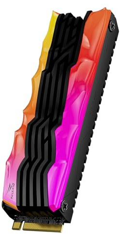 fanxiang S790R 4TB NVMe M.2 SSD PCIe 4.0 x4, disque SSD interne avec dissipateur thermique RVB, jusqu'à 7350 Mo/s, 3D NAND TLC, compatible PS5, idéal pour les jeux, les créateurs et les professionnels
