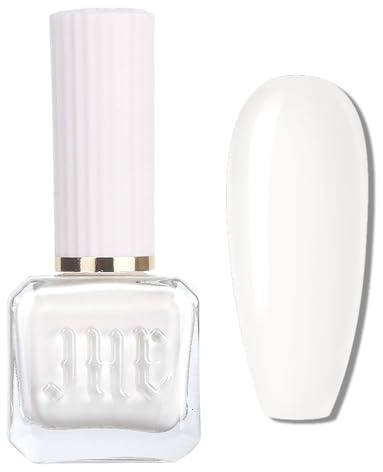 12ml Pure White Nail Polish - White Nail Varnish - Breathable Vegan Nail Polish Quick Dry & Long Lasting - Waterproof French Manicure Nail Varnish - Chip Resistant No Need Cure