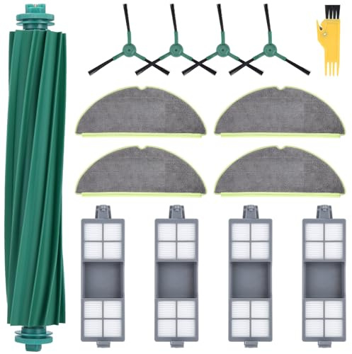 Ricambi Ricambi per iRobot Roomba 205 Aspirapolvere, Accessori per Roomba 205 Serie, 1 Spazzole a Rullo, 4 Panni Mop, 4 Spazzole Laterali, 4 Filtro HEPA, 1 Cacciavite