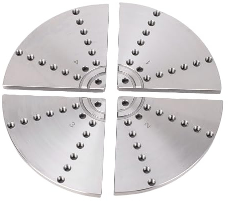 RASTKY Plato Torno de Madera Plano de 8 Pulgadas, Herramientas de Torneado de Madera con 16 Tornillos con Cabezal Cónico Compatibles con SuperNOVA2 G3