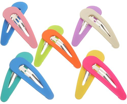 MAJORMENCH 10pcs Water Drop Hair Clips, Plastic and Iron Material, No Skid Design, Hair Accessories for Back to School and Kindergarten Random Color