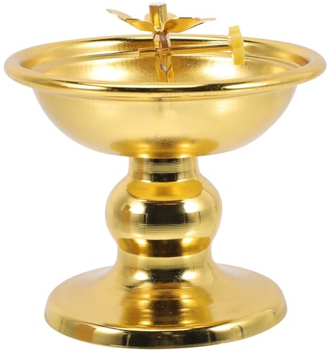 Alte Öllampe aus Messing für Buddha Verehrung, Weihnachten Mottoparty | Wiederverwendbar und Tragbar, Warmes Licht,, Meditationsraum und Teehaus