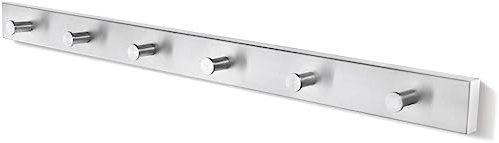 ZACK 50669 VIALO Garderobenleiste, 6 Haken, Edelstahl matt