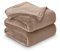 Gaveno Cavailia Super Soft Faux Fur Fleece Plain Throw Blanket, Mink, Single, 127 x 152 cm